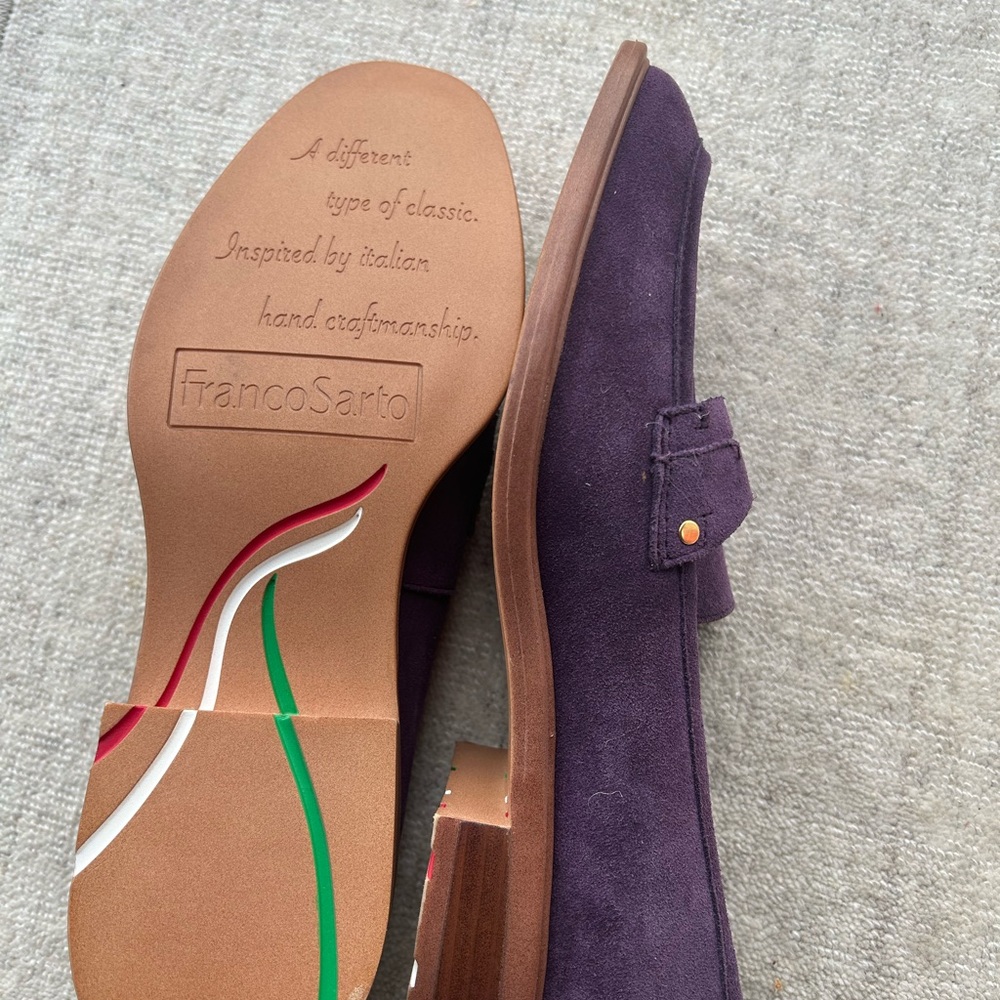 Franco Sarto Deep Purple Suede Loafers